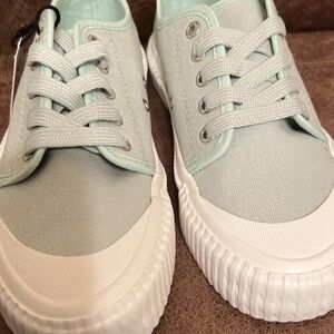 Light Mint Canvas Athletic Sneakers for Women